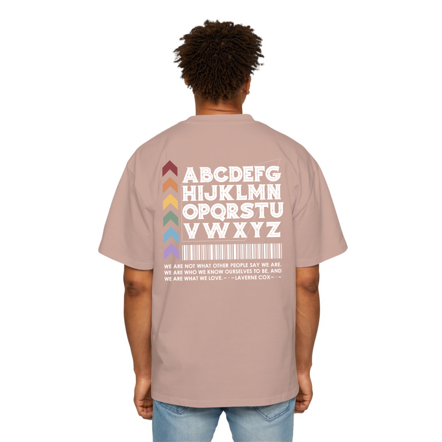 ABC Oversized Tee (Salmon Pink)