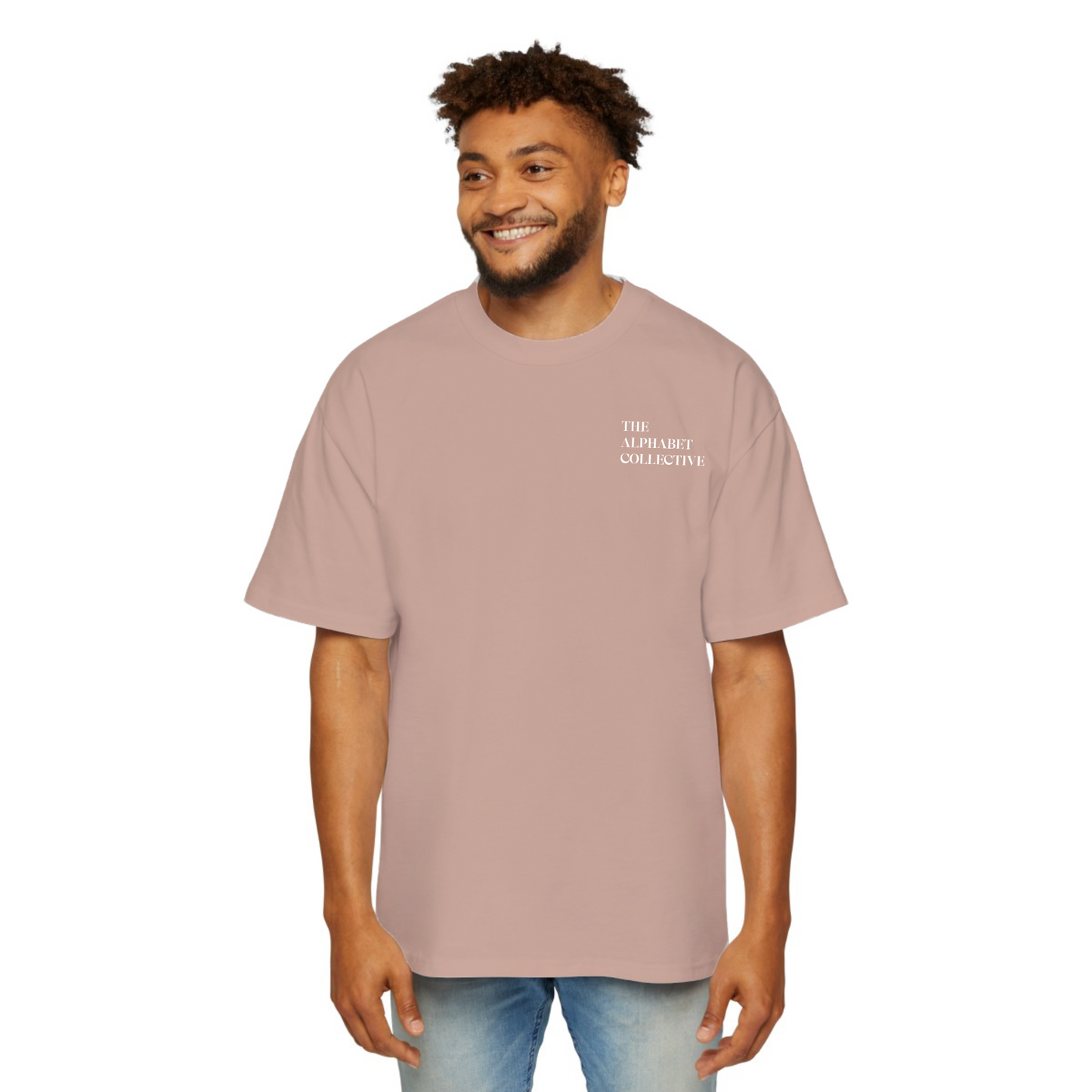 ABC Oversized Tee (Salmon Pink)